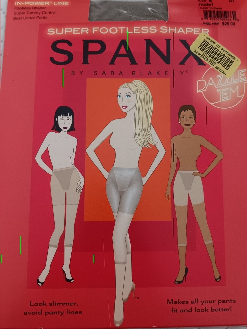 SPANX Sara Blakely Tummy 911 Control Super Footless Shaper - SIZE E Nude 1 New